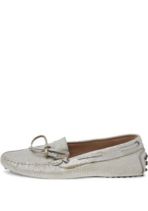 Tod's Vintage Pre-owned glitter loafers - Silver