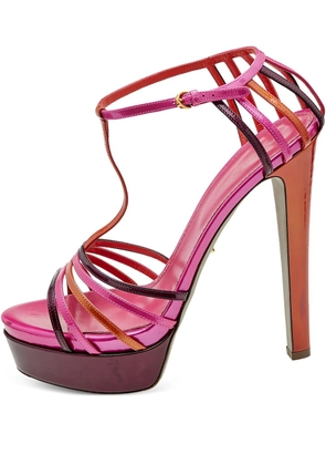 Sergio Rossi Vintage Pre-owned 2023 120mm platform T-strap sandals - Pink