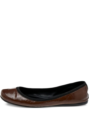 Prada Pre-Owned leather ballet flats - Brown