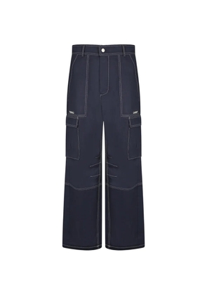 Carrer contrast-stitch cargo pants - Blue