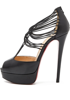 Christian Louboutin Pre-Owned lace-up platform sandals - Black