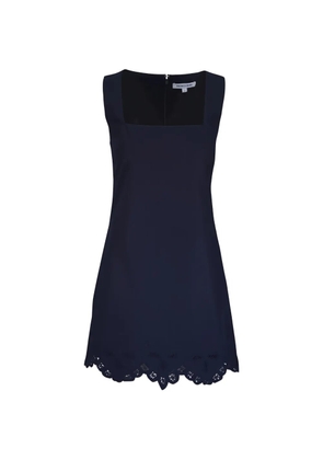 Veronica Beard broderie-anglaise scalloped-hem dress - Blue