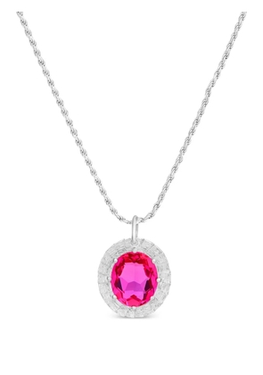 Bleue Burnham oval-pendant necklace - Silver