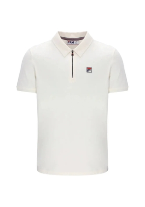 Fila Ettore logo-patch zip-fastening polo shirt - White
