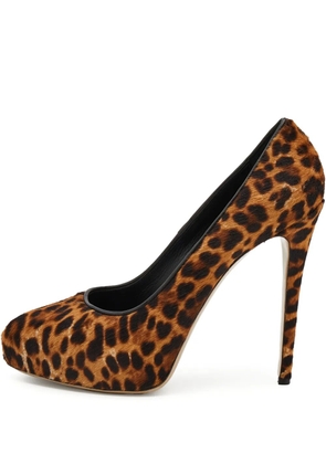 Le Silla pre-owned 135mm leopard-print pumps - Brown