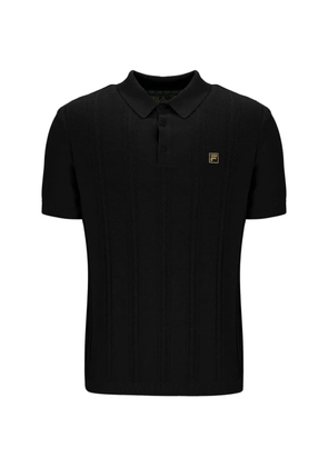 Fila Barns cable-knit polo shirt - Black