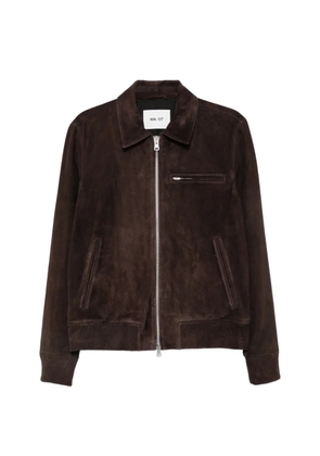 NN07 Owen zip-fastening leather jacket - Brown