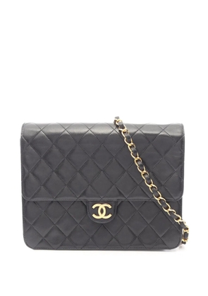 CHANEL Pre-Owned 1994-1996 Medium CC Quilted Lambskin Single Flap shoulder bag - Black