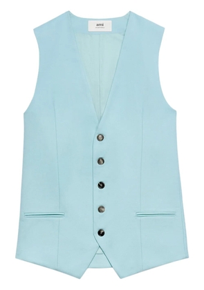 AMI Paris tailored virgin wool waistcoat - Blue