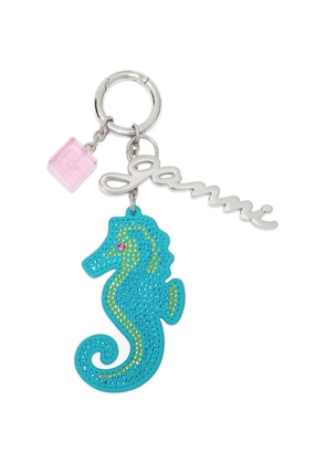 GANNI seahorse-charm keyring - Blue