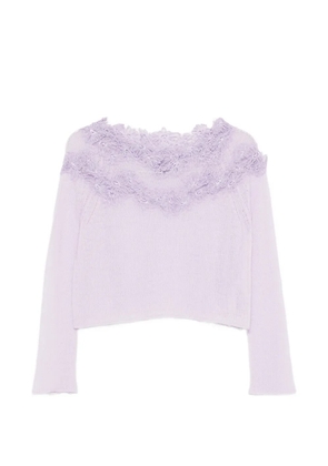 Ermanno Scervino floral lace sweater - Purple