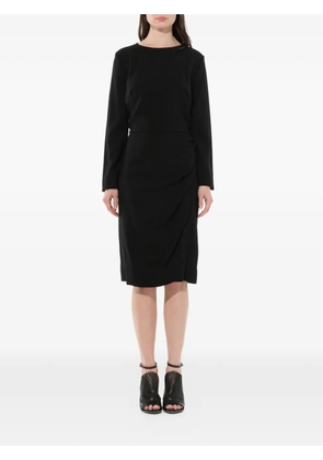 Givenchy long-sleeve draped dress - Black