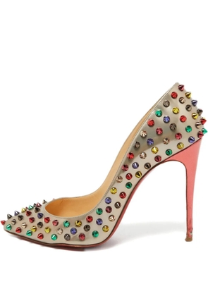 Christian Louboutin Pre-Owned 110mm Pigalle Spikes pumps - Neutrals