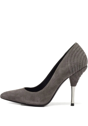 Pierre Balmain Vintage 100mm quilted-detail pumps - Grey