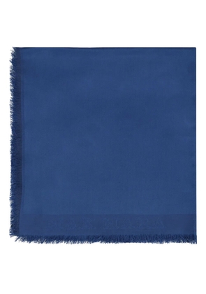 Max Mara Wales frayed silk scarf - Blue