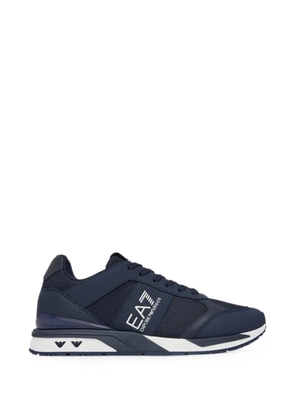 Ea7 Emporio Armani logo-print panelled sneakers - Blue