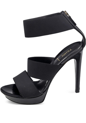 Fendi Pre-Owned 125mm stretch leather sandals - Black
