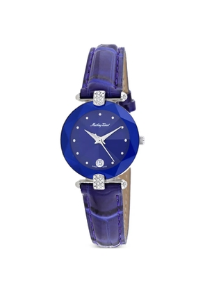 Mathey Tissot Pyramide crystal-embellished 26mm watch - Blue