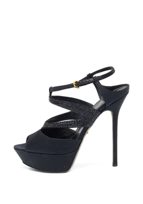 Sergio Rossi Vintage pre-owned 140mm embellished sandals - Black