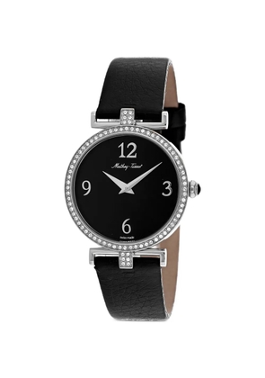 Mathey Tissot Gaia crystal-embellished 34mm watch - Black