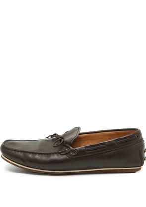 Tod's Vintage leather boat shoes - Brown