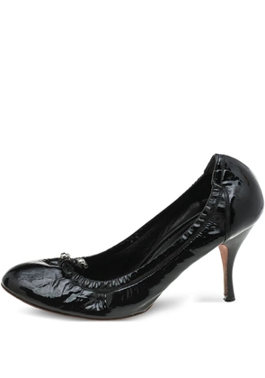 Alexander McQueen Pre-Owned 85mm leather heeled pumps - Black