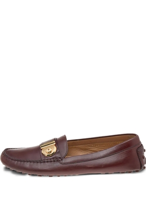 Ferragamo Pre-Owned Gancini-detail loafers - Brown