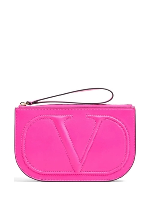 Valentino Garavani VLogo Walk nappa pouch - Pink