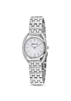 Mathey Tissot Saphira hammered-effect-dial 28mm watch - Silver