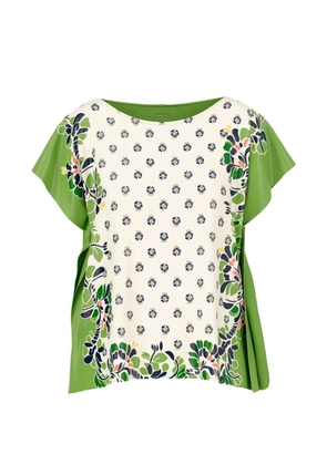 MARCCAIN floral-print silk blouse - White