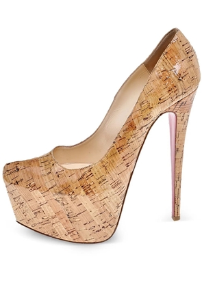 Christian Louboutin Pre-Owned 150mm cork pumps - Brown