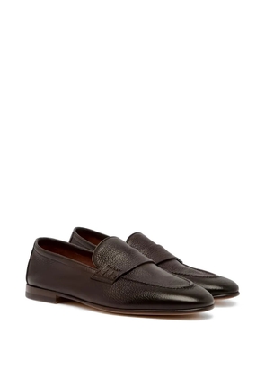 Bally grainy-leather penny loafers - Brown