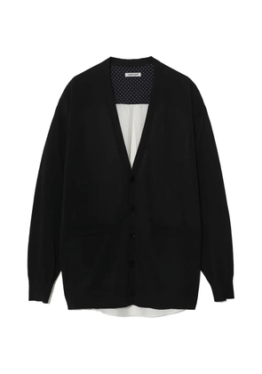 Undercover panelled polka-dot cardigan - Black