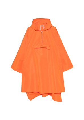 Nº21 hooded quarter-zip cape - Orange