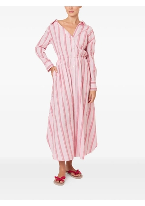 Rosie Assoulin falling-shoulder striped dress - Pink