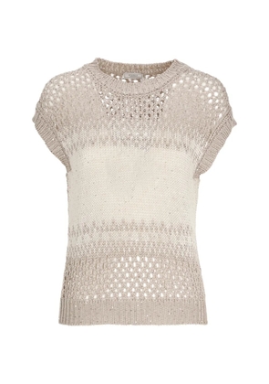 Peserico sequin-embellished sweater - Neutrals