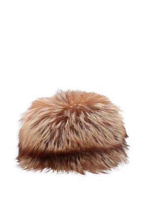 Borsalino Vintage fur-textured hat - Brown
