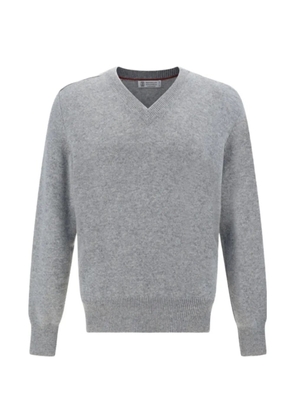 Brunello Cucinelli V-neck cashmere sweater - Grey