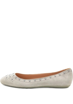 Tod's Vintage studded suede flats - Grey