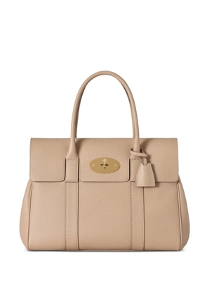 Mulberry Bayswater grained leather tote bag - Neutrals