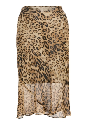 Nili Lotan leopard-print skirt - Brown