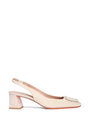 Santoni buckle-detail slingback sandals - Neutrals