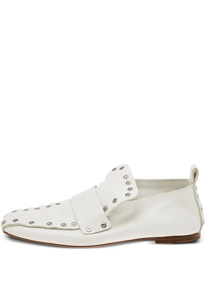 Celine Pre-Owned leather studded loafers - White