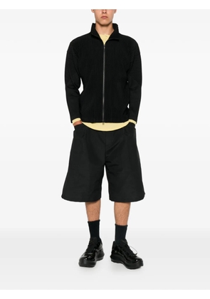 Homme Plissé Issey Miyake pleated zip-up shirt - Black