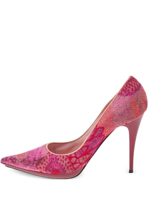 Casadei Vintage Pre-Owned 100mm leather heeled pumps - Pink