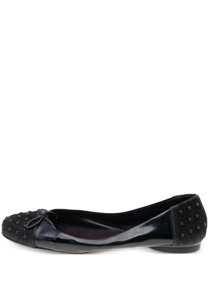 Tod's Vintage stud-embellished ballet flats - Black