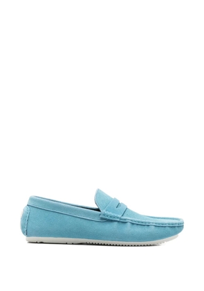 SERGIO MORETTI FIRENZE suede penny loafers - Blue