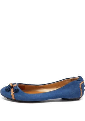 Tod's Vintage tassel-detail ballet flats - Blue