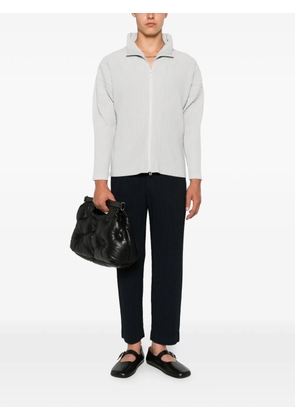 Homme Plissé Issey Miyake plissé zip-up shirt - Grey