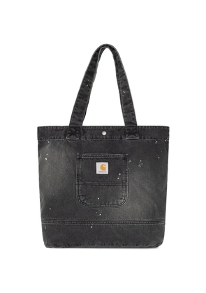 Carhartt WIP paint-splatter denim tote bag - Black